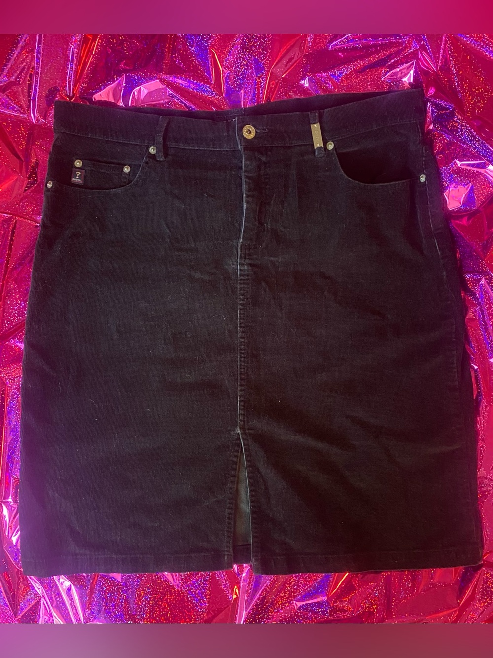Vintage 90’s Black Corduroy GUESS Skirt